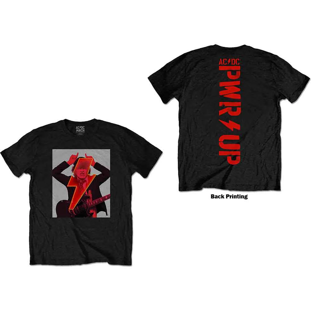 AC/DC Angus Finger Horns Black Medium T-Shirt - Image 3