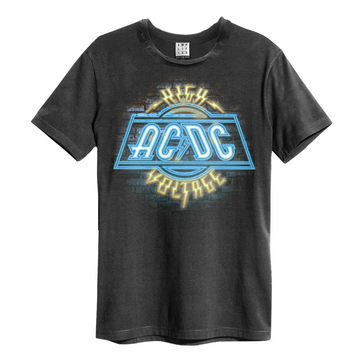 AC/DC High Voltage Neon Charcoal X-Large T-Shirt