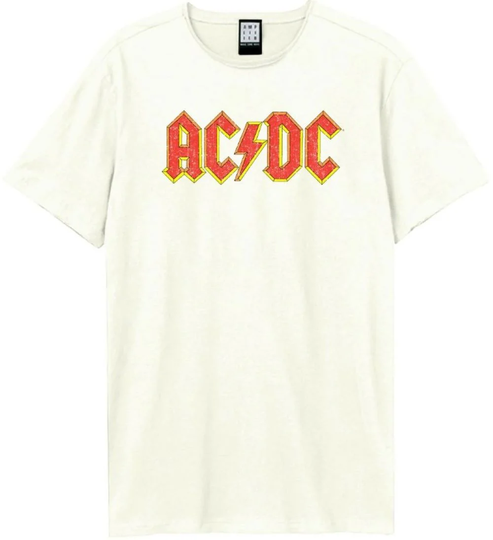 AC/DC Logo White X-Large T-Shirt