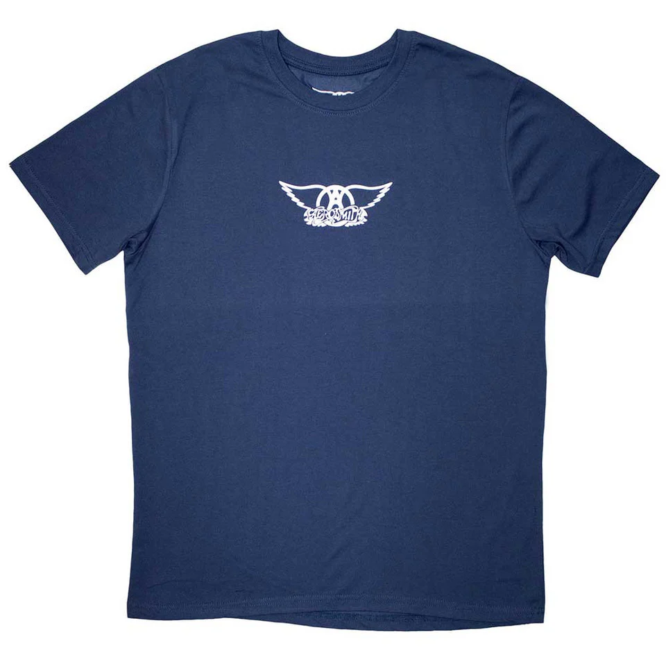 Aerosmith Mini Wings Logo Denim Blue XX-Large T-Shirt
