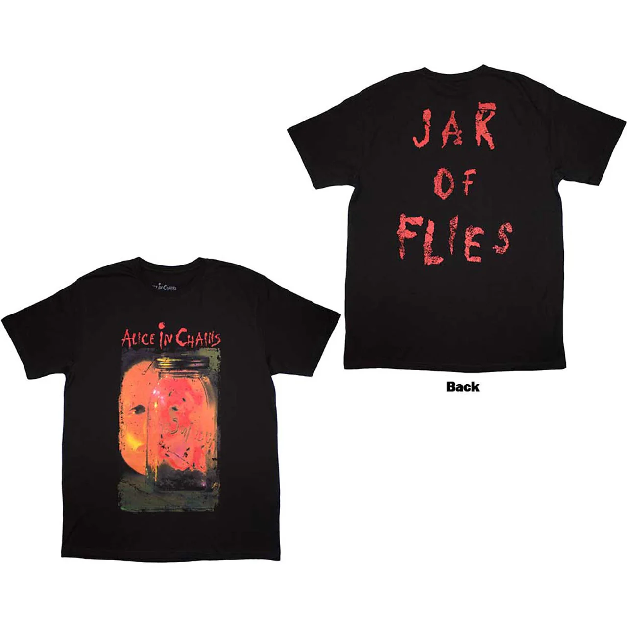 Alice In Chains Jar of Flies Black Small T-Shirt - Image 3