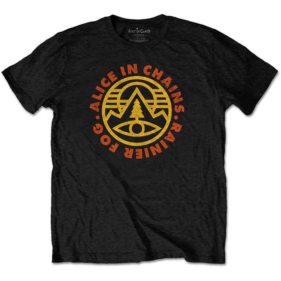 Alice In Chains Pine Emblem Black Small T-Shirt