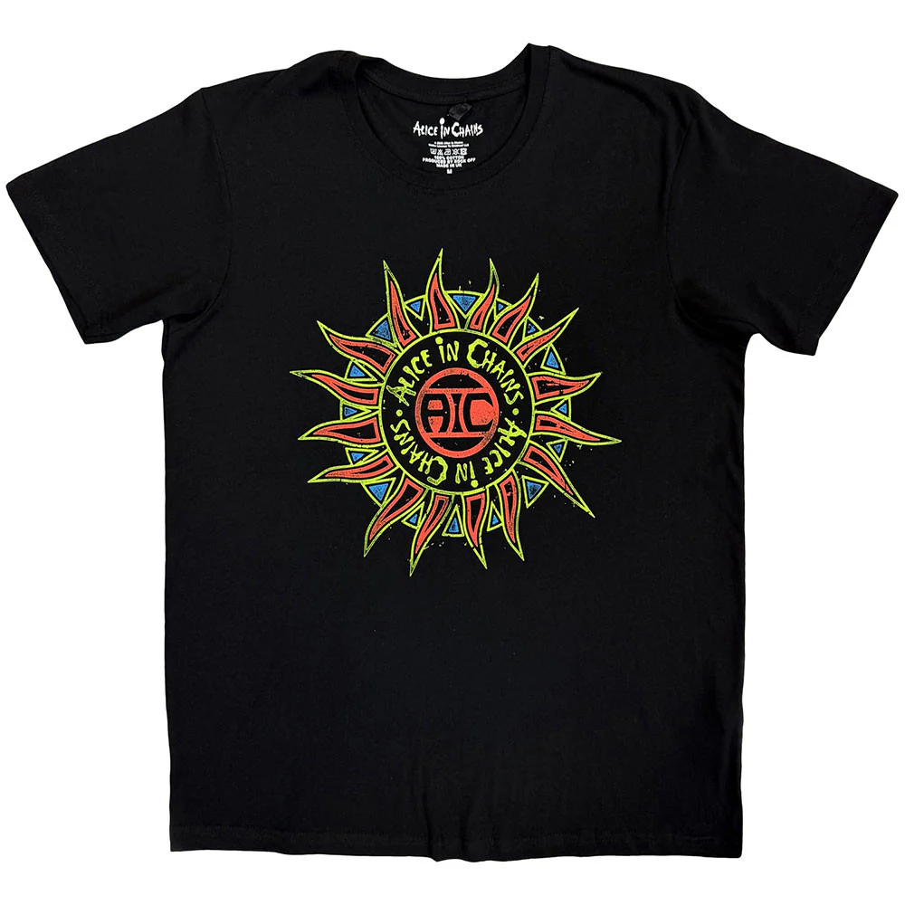 Alice In Chains Sun Logo Black Small T-Shirt