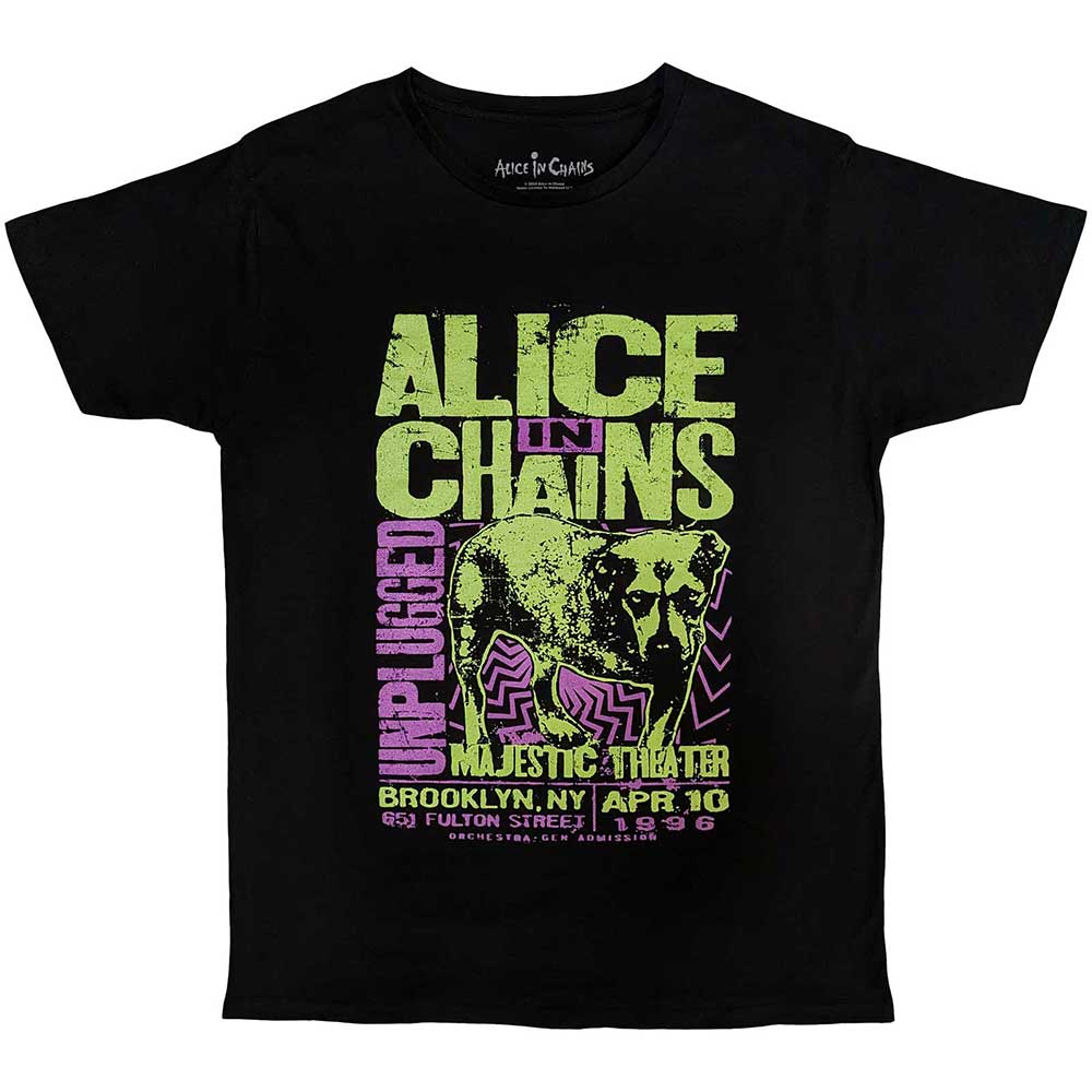 Alice In Chains Unplugged Dog Black Large T-Shirt