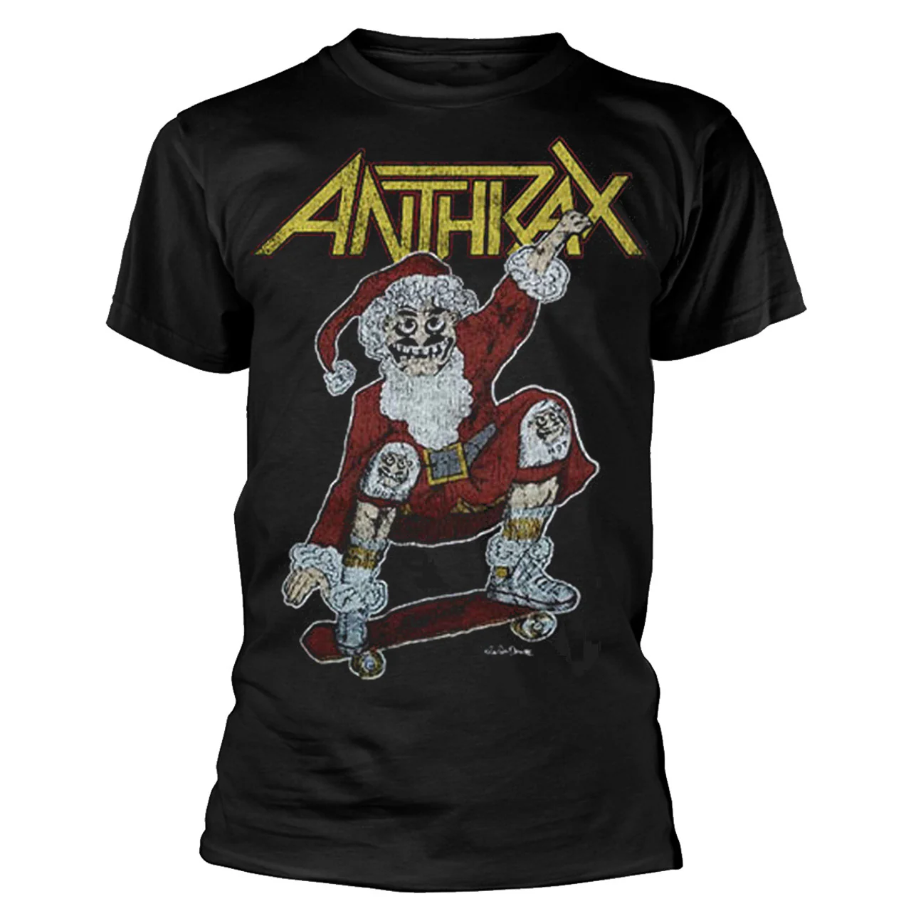 Anthrax Vintage Christmas Black Large T-Shirt