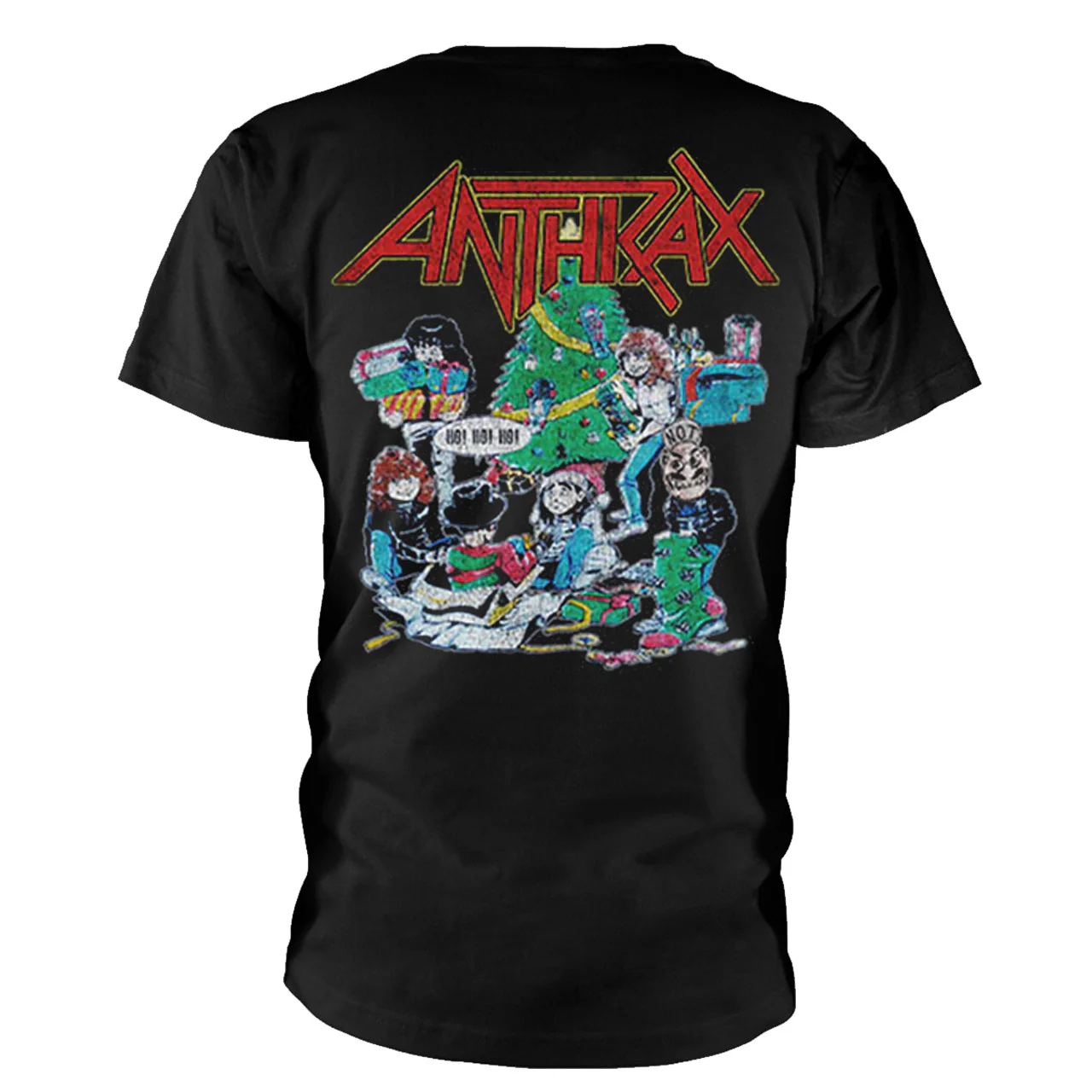 Anthrax Vintage Christmas Black XX-Large T-Shirt - Image 2
