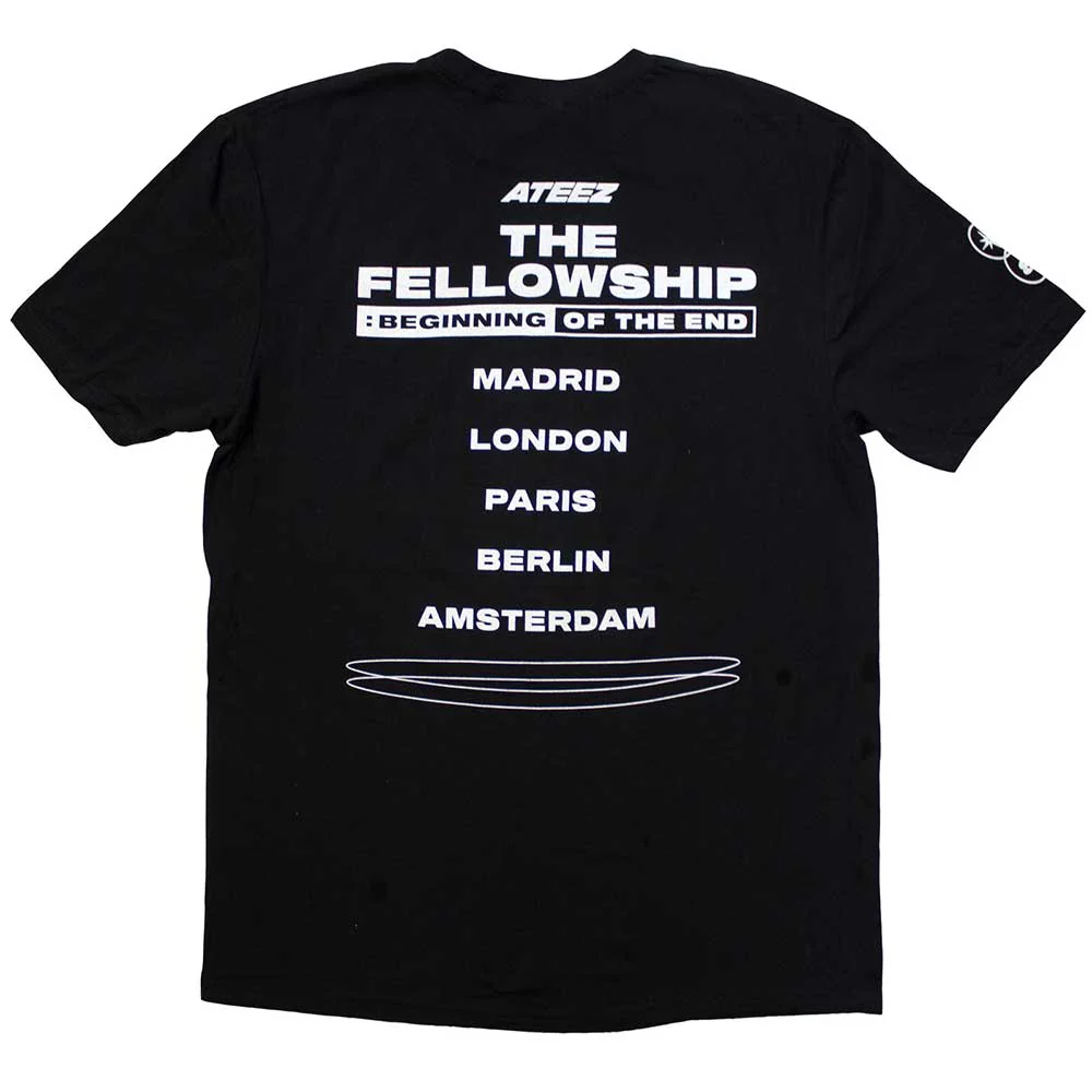 ATEEZ Fellowship Tour Euro Photo Black Medium Unisex T-Shirt - Image 2