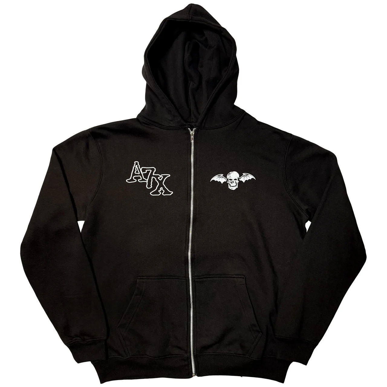 Avenged Sevenfold Dead Head Black XX-Large Zipped Hoodie