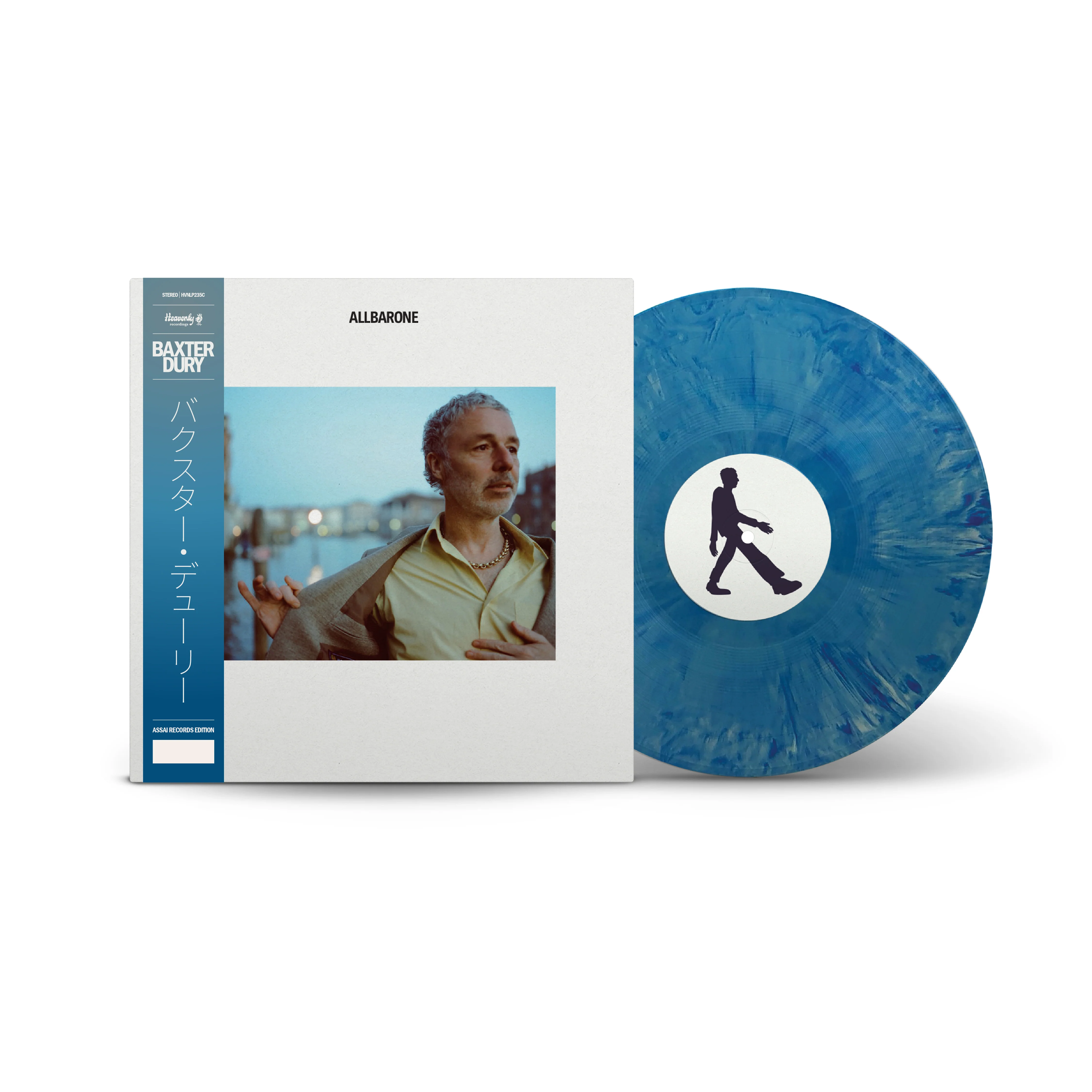 Baxter Dury Allbarone Vinyl LP Signed Assai Obi Edition Venetian Marble Blue Colour 2025 - Image 2