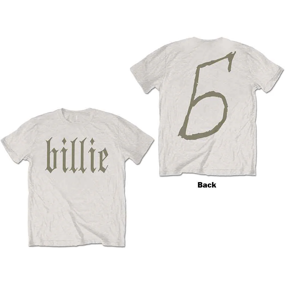 Billie Eilish Billie 5 Natural Small T-Shirt - Image 3