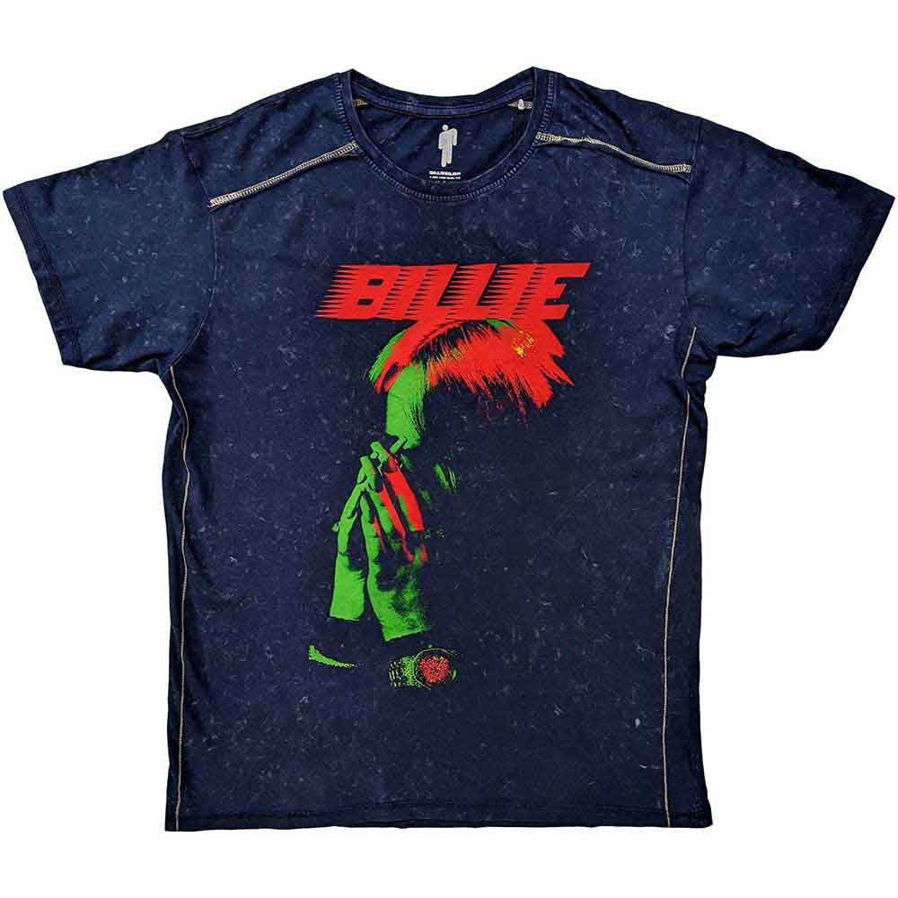 Billie Eilish Hands Face Wash Navy Blue XX-Large T-Shirt