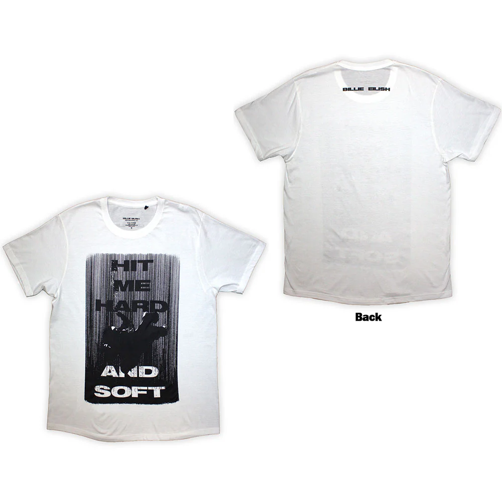 Billie Eilish Hit Me Hard And Soft Falling White Small T-Shirt - Image 3