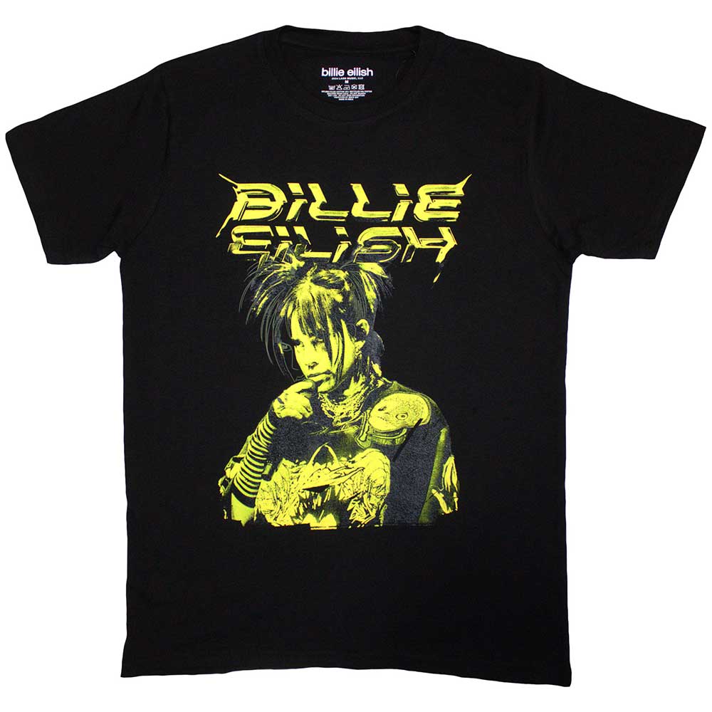Billie Eilish Illustration Black Small T-Shirt