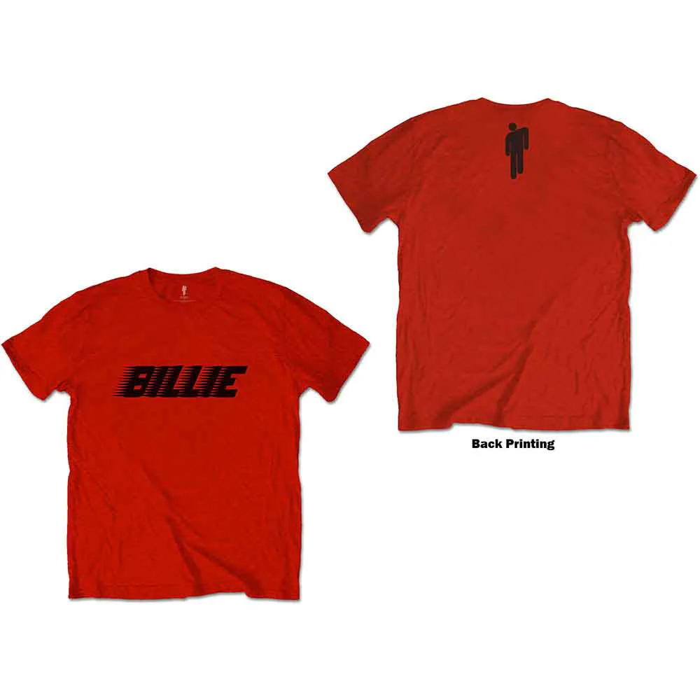 Billie Eilish Racer Logo & Blohsh Red Small T-Shirt - Image 3