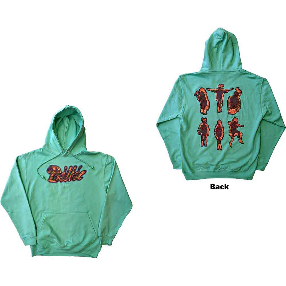 Billie Eilish Silhouettes Green Large Hoodie - Image 3