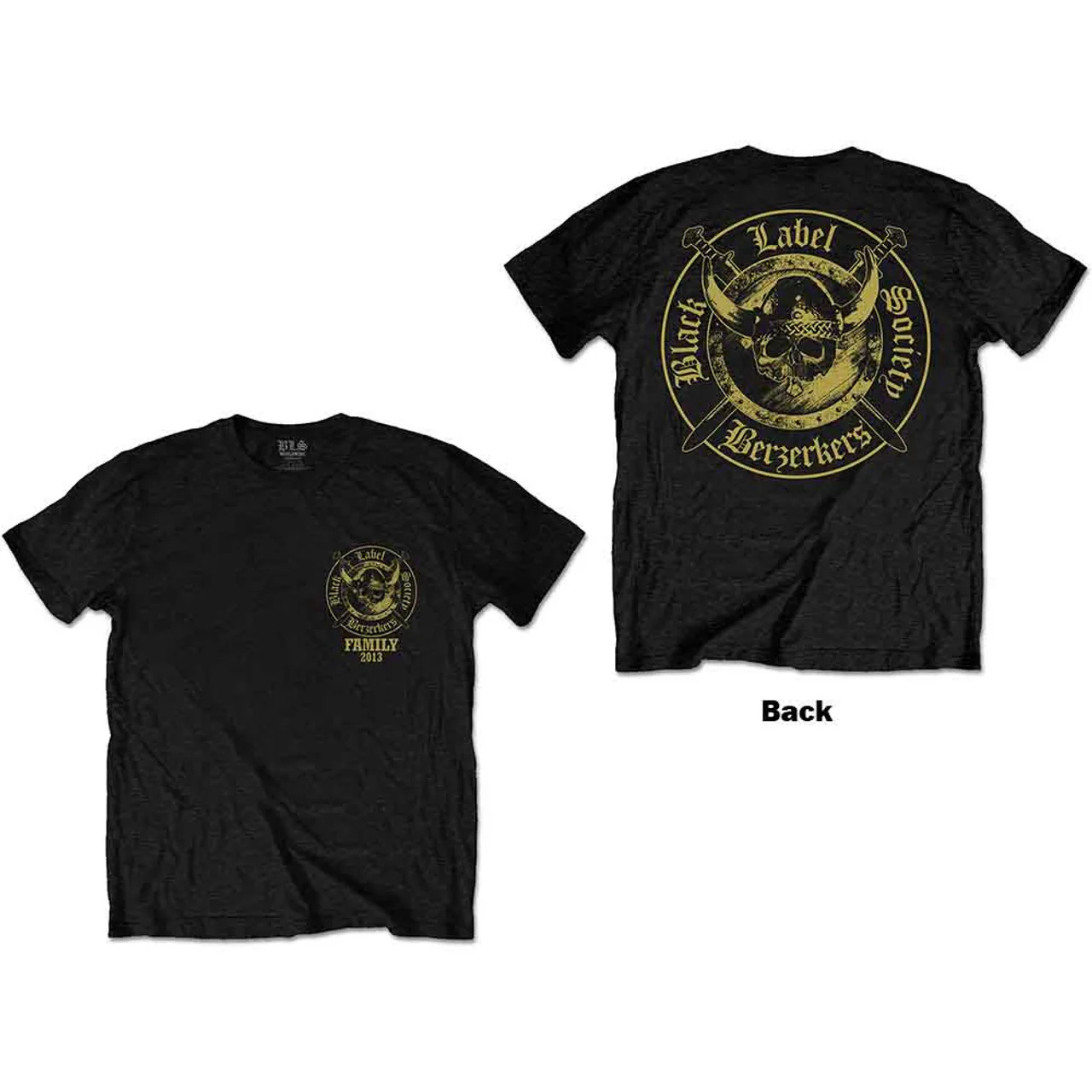 Black Label Society Berzerkers Black Medium T-Shirt - Image 3