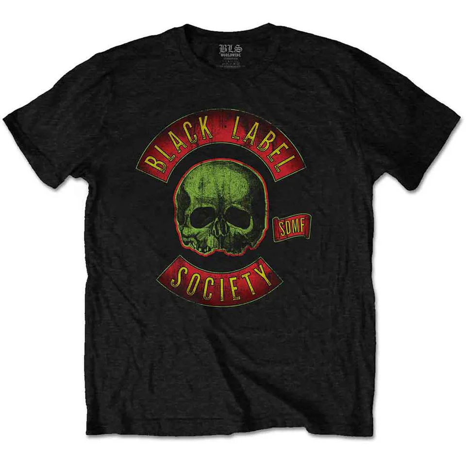 Black Label Society Skull Logo Colour Black Large T-Shirt