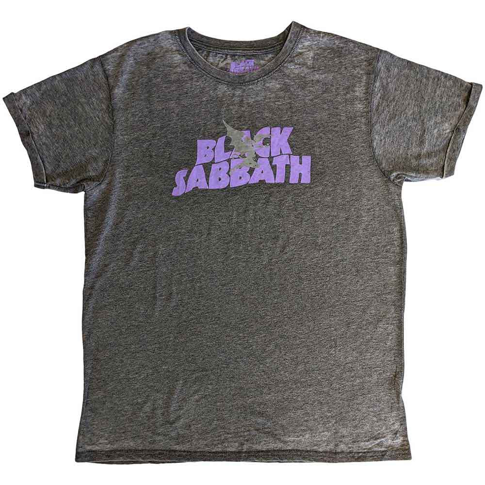Black Sabbath Burnout Charcoal Grey Small T-Shirt