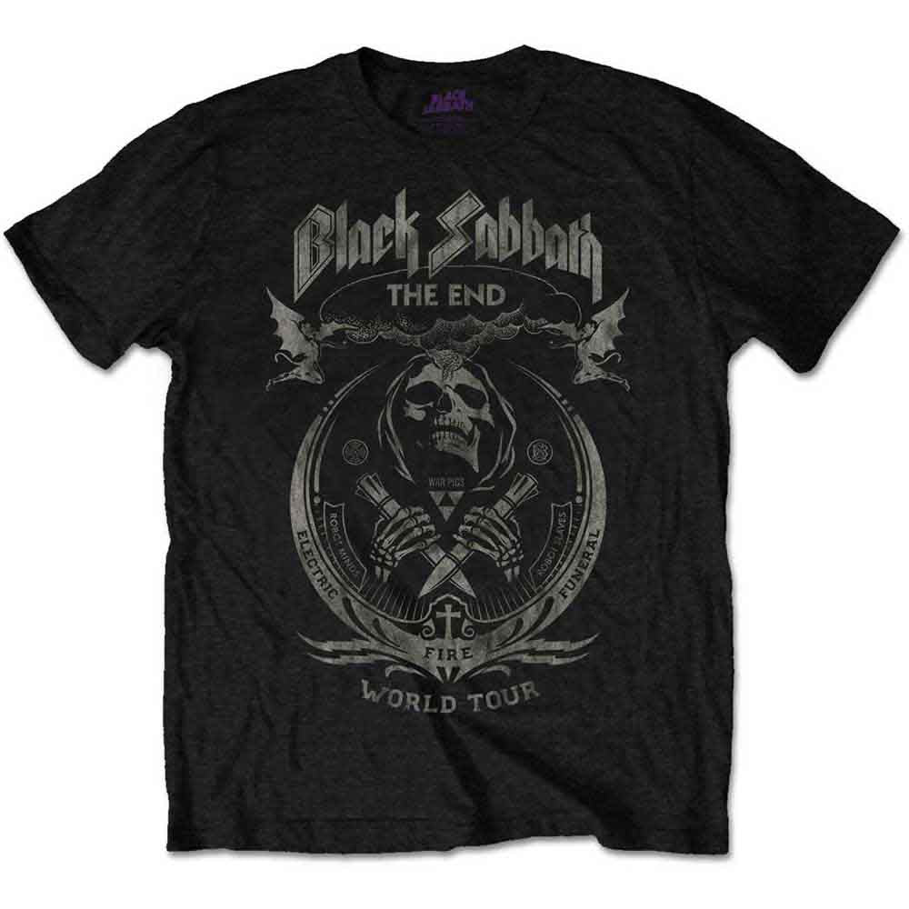 Black Sabbath The End Mushroom Cloud Black Small T-Shirt