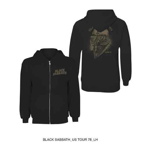 Black Sabbath Tour 1978 Small Zipped Hoodie