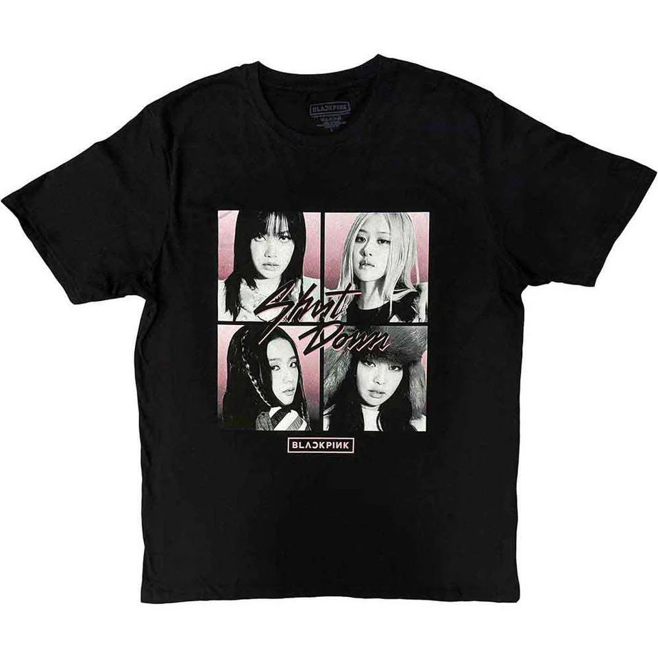BLACKPINK Shut Down Photo Grid Black XX-Large T-Shirt