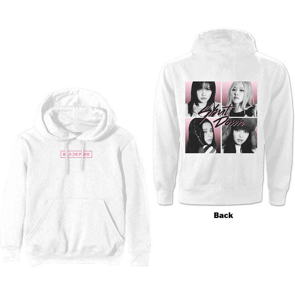 Blackpink Shut Down Photo Grid White X-Large Hoodie - Image 3