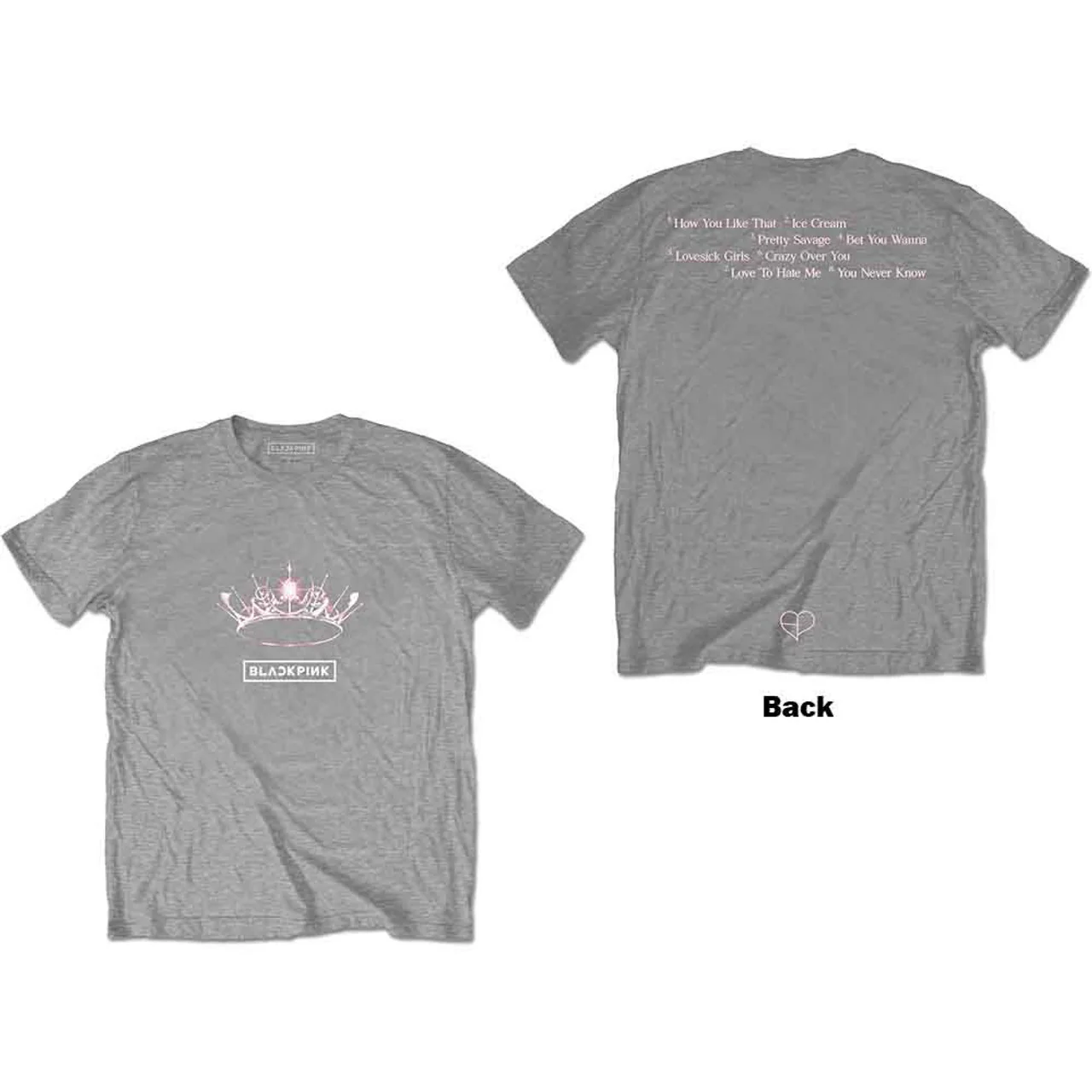 BLACKPINK The Album Crown Grey X-Large T-Shirt - Image 3