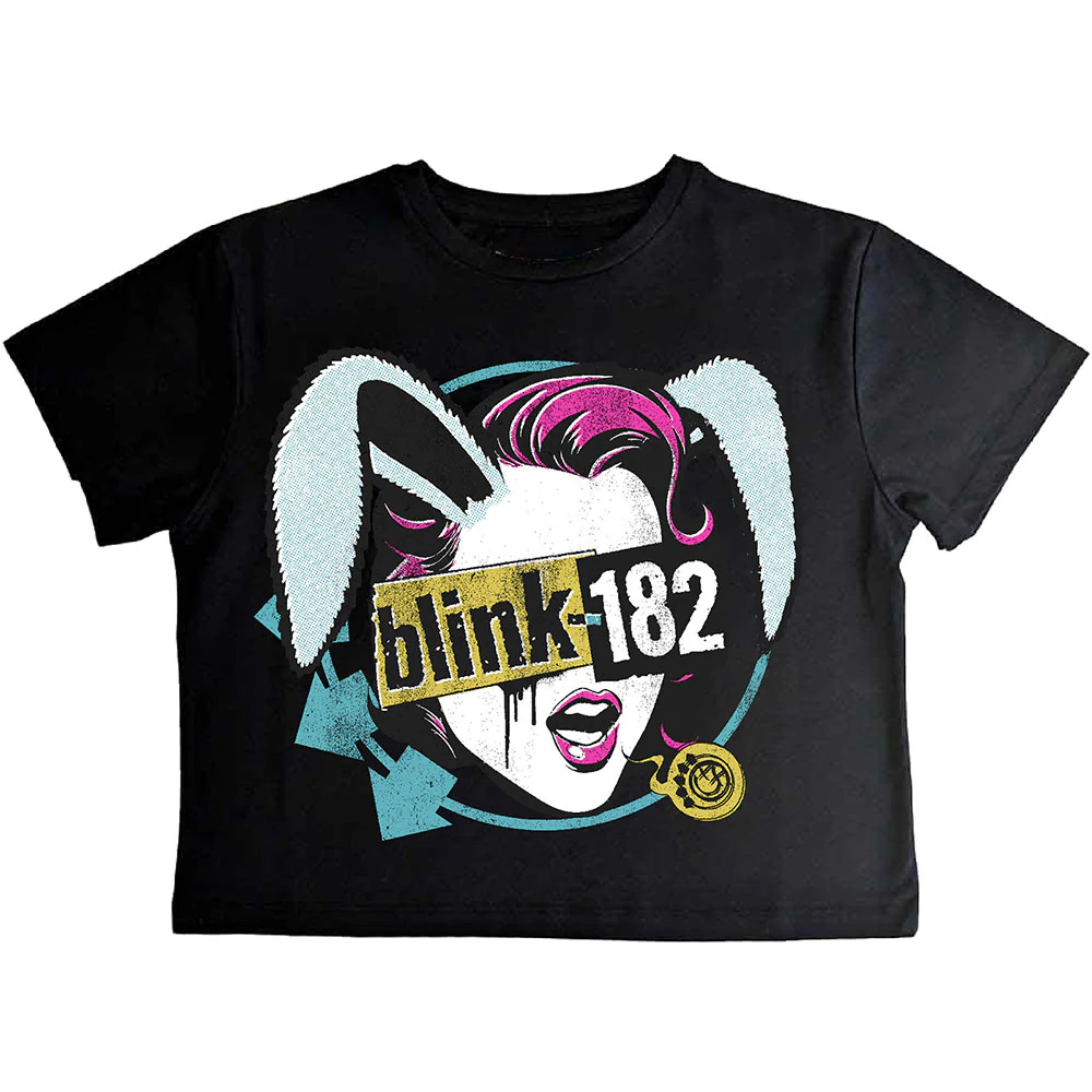 Blink-182 Blind Date Cropped Black Ladies X-Large T-Shirt