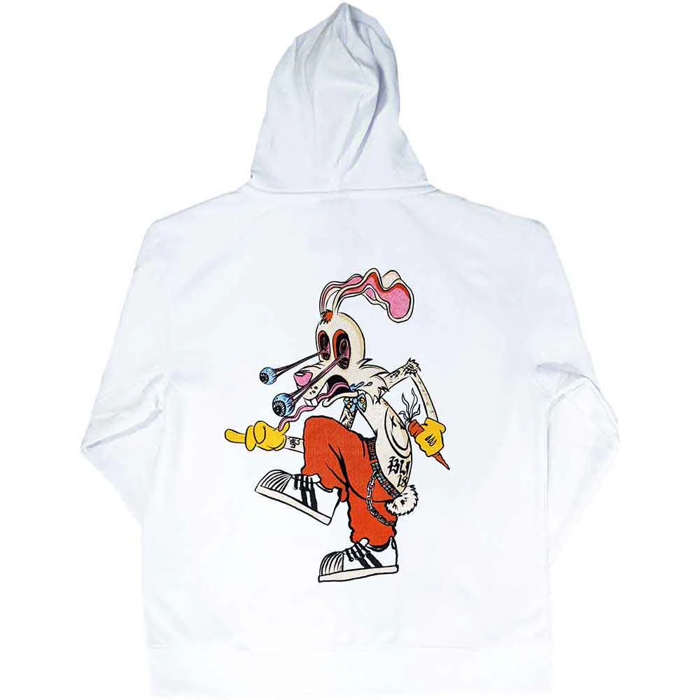Blink-182 Roger Rabbit White Small Zipped Hoodie - Image 2