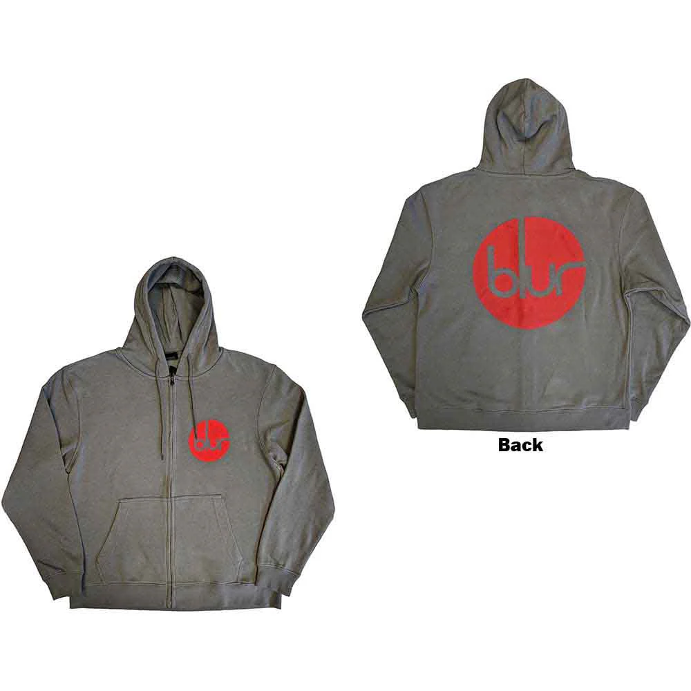Blur Grey X-Large Zipped Hoodie - Image 3