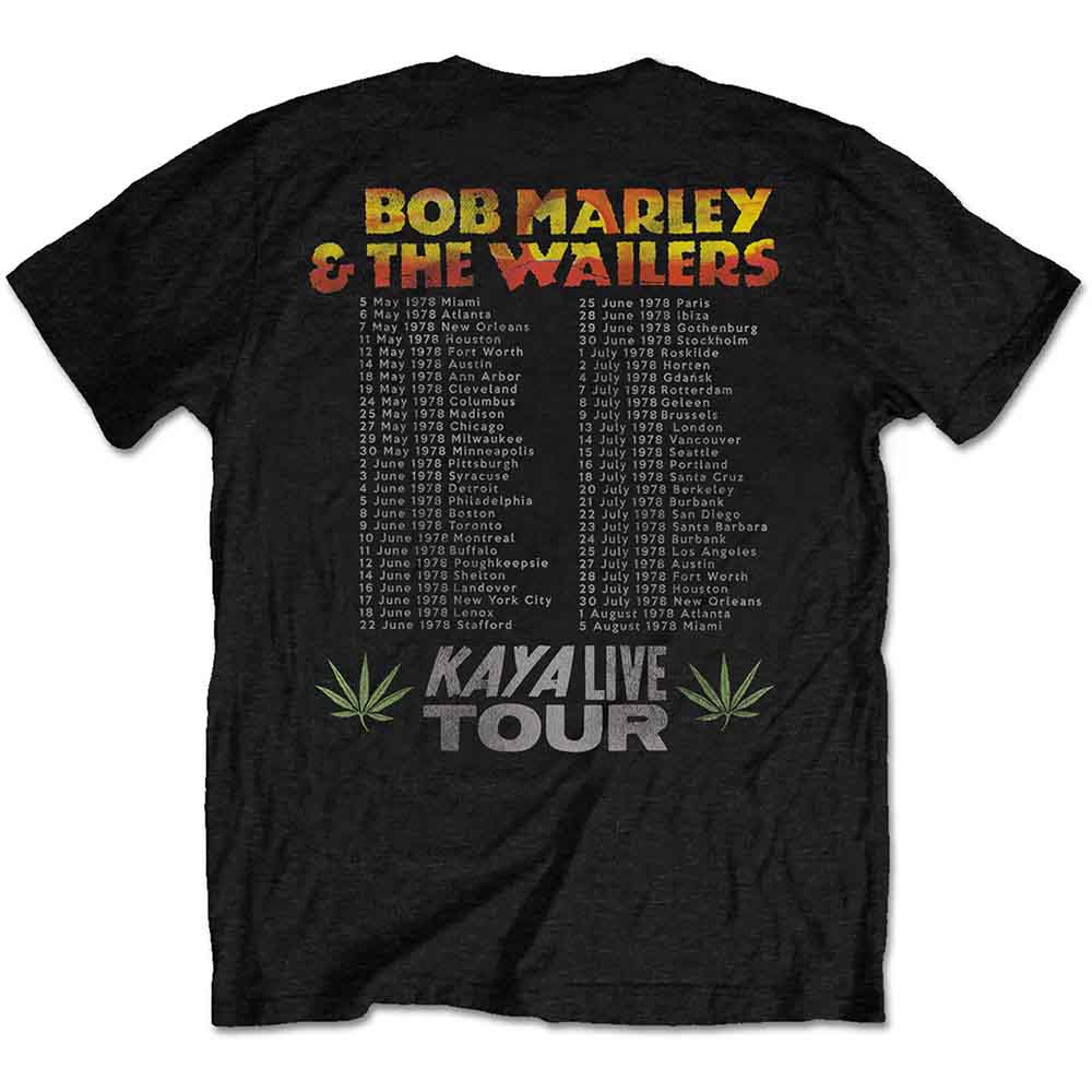 Bob Marley Kaya Tour Black Large T-Shirt - Image 2