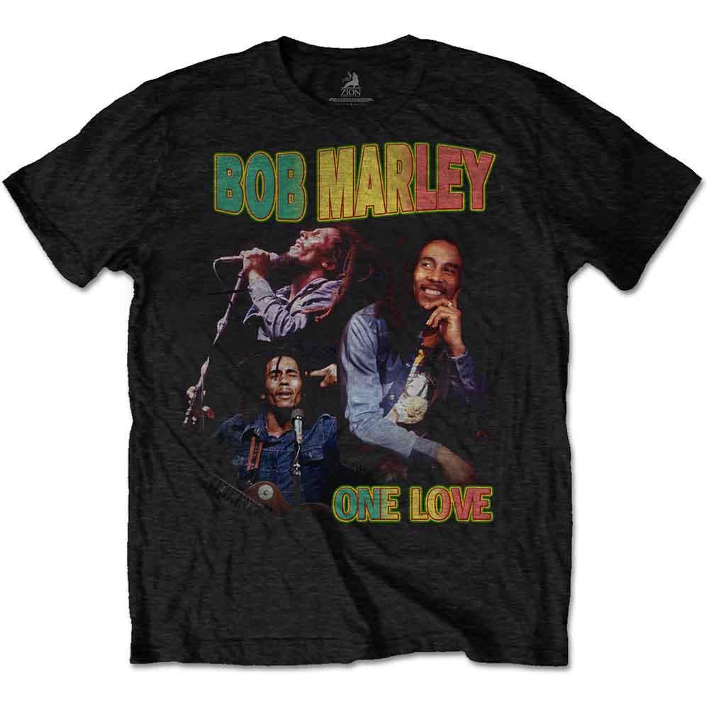 Bob Marley One Love Homage Black Large T-Shirt