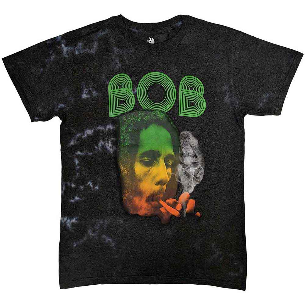 Bob Marley Smoke Gradient Dip-Dye On Grey XX-Large T-Shirt
