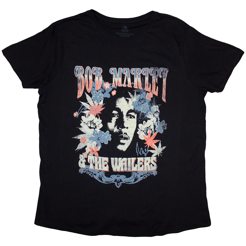 Bob Marley & The Wailers Black Ladies Large T-Shirt