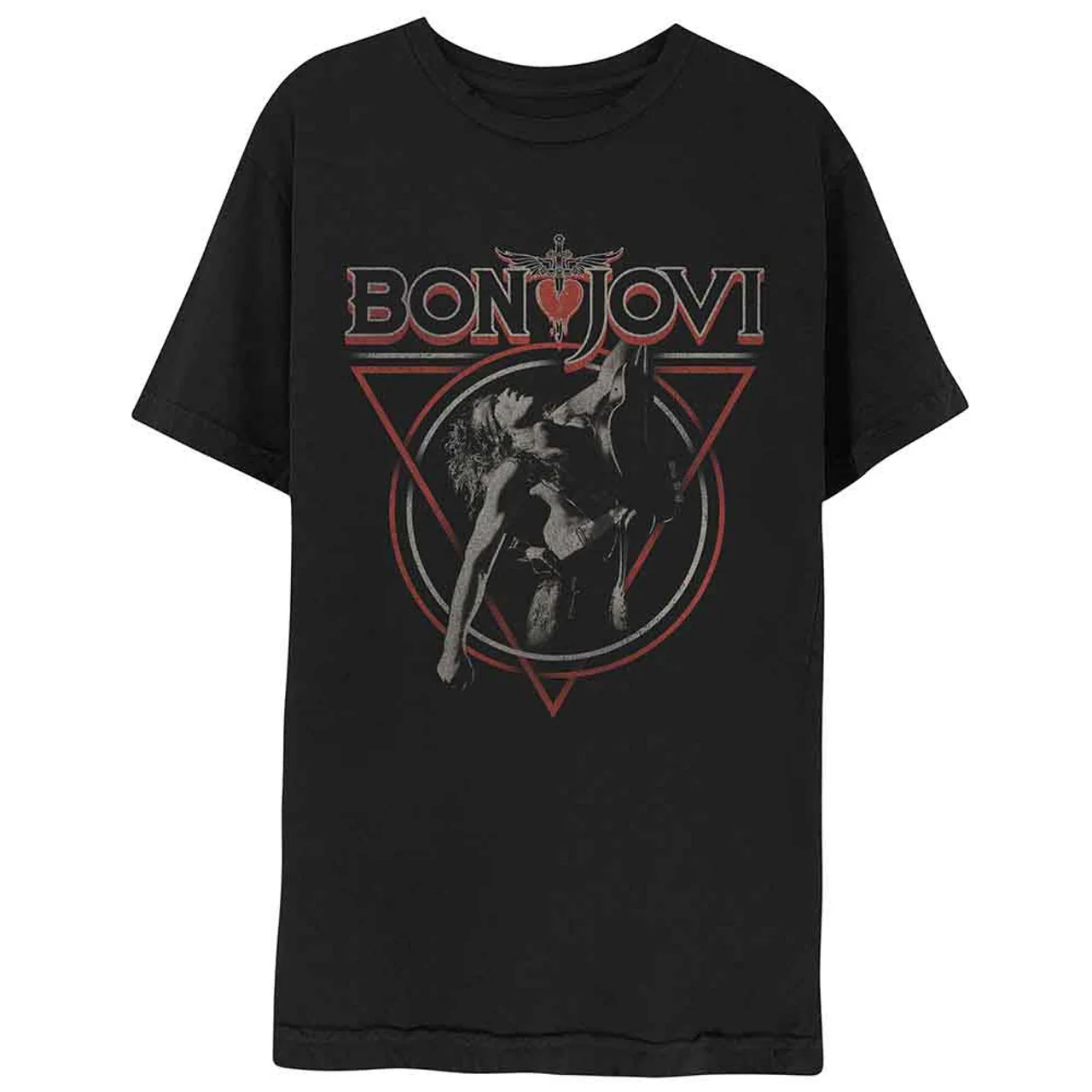 Bon Jovi Triangle Black X-Large T-Shirt