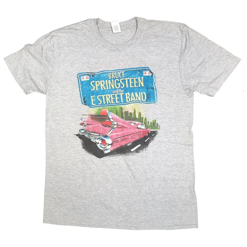 Bruce Springsteen Pink Cadillac Heather Grey Medium T-Shirt