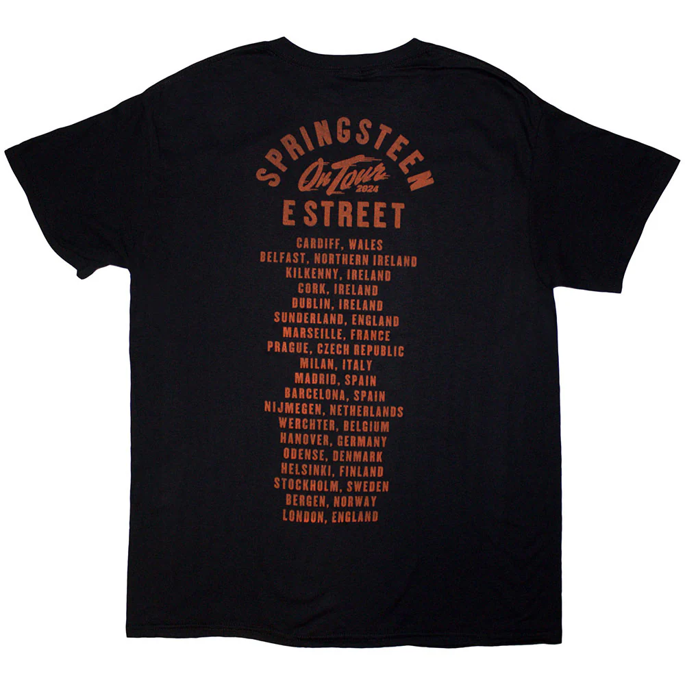 Bruce Springsteen Tour '24 E-Street Photo Black Large T-Shirt - Image 2