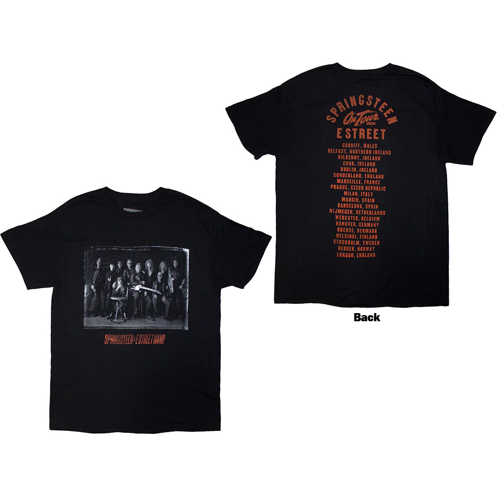 Bruce Springsteen Tour '24 E-Street Photo Black Small T-Shirt - Image 3