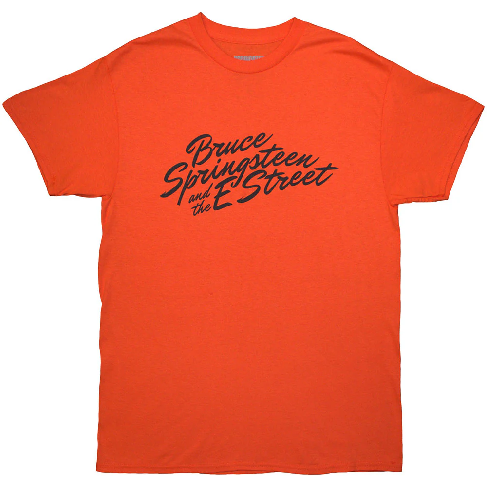 Bruce Springsteen Tour '24 River Font Orange Medium T-Shirt