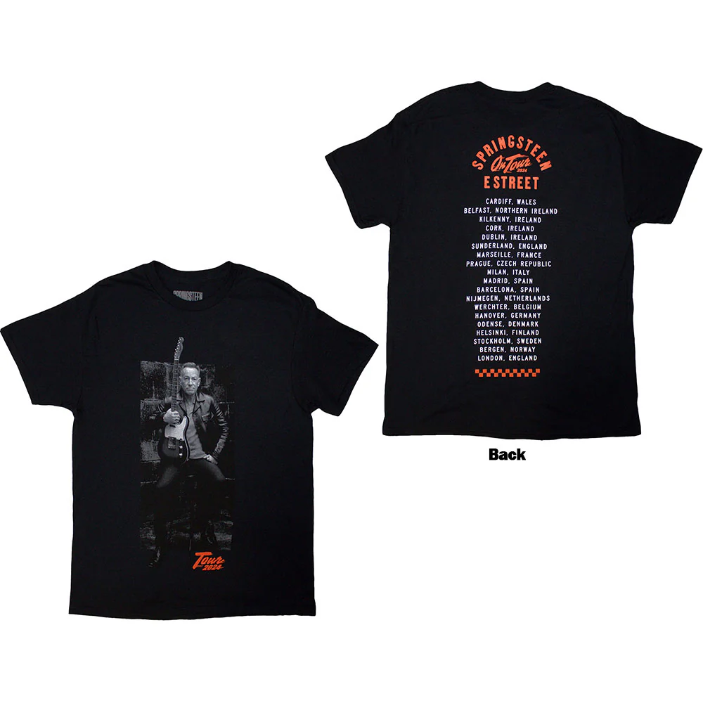 Bruce Springsteen Tour '24 Wheel Black Medium T-Shirt - Image 3