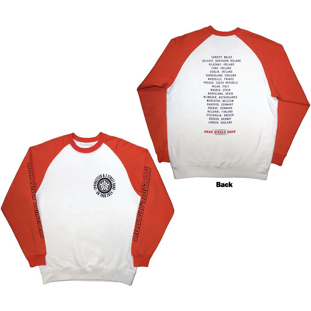 Bruce Springsteen Tour '24 Wheel White and Orange X-Large T-Shirt - Image 3