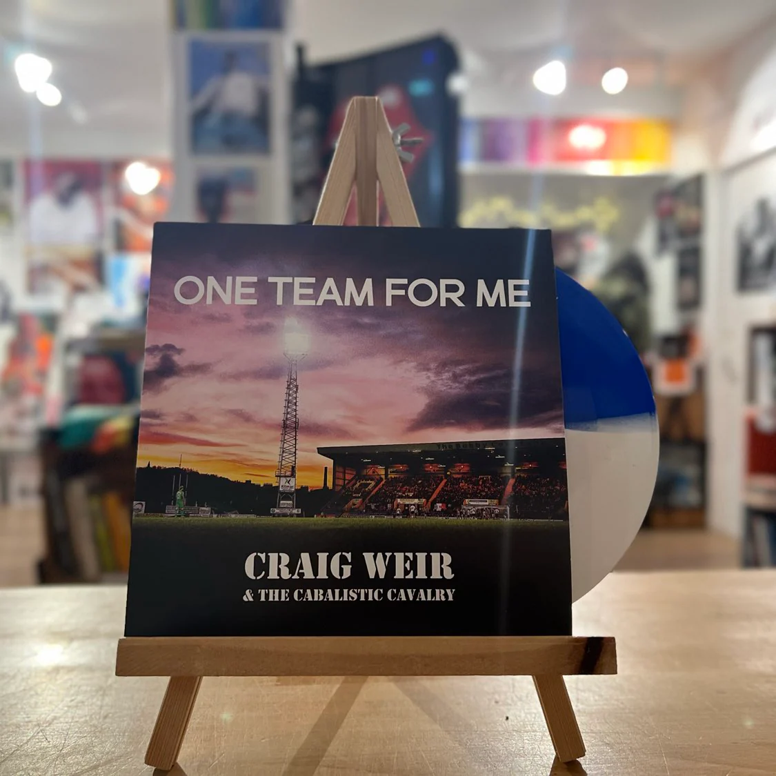 Craig Weir & The Cabalistic Cavalry One Team For Me 7" Vinyl Single Blue & White Colour 2025 - Image 3