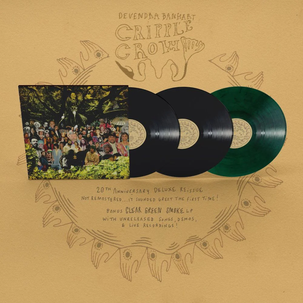 Devendra Banhart Cripple Crow Vinyl LP Black & Clear Green Smoke Colour 2025 - Image 2
