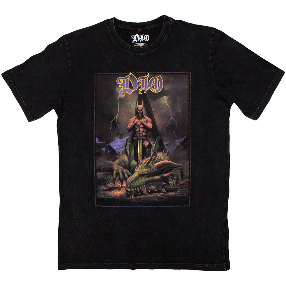 Dio Killing The Dragon Stone Wash Black X-Large T-Shirt
