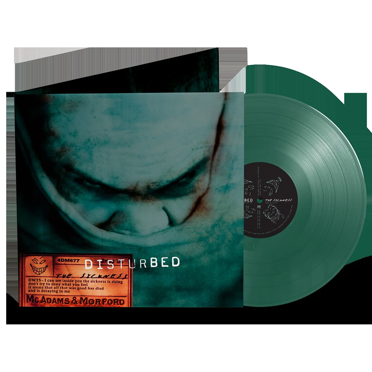 Disturbed The Sickness 25th Anniversary Edition Vinyl LP Green Colour 2025 - Image 2