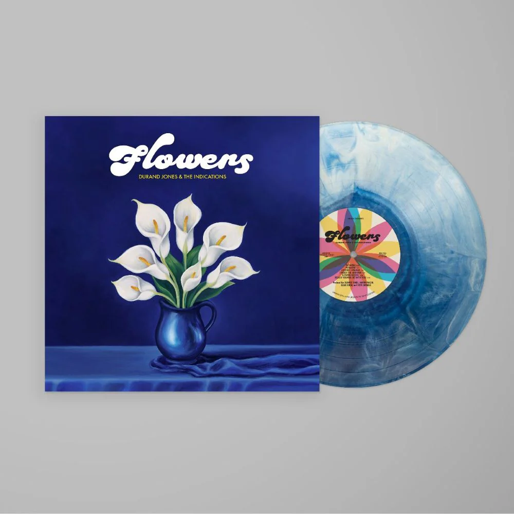 Durand Jones & The Indications Flowers Vinyl LP Indies Blue Iceberg Splash Colour 2025