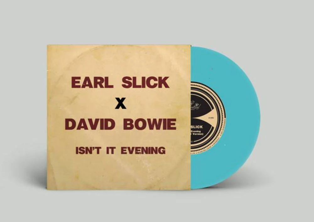 Earl Slick X David Bowie Isn't It Evening 7" Vinyl Single Turquoise Colour 2024 - Image 2