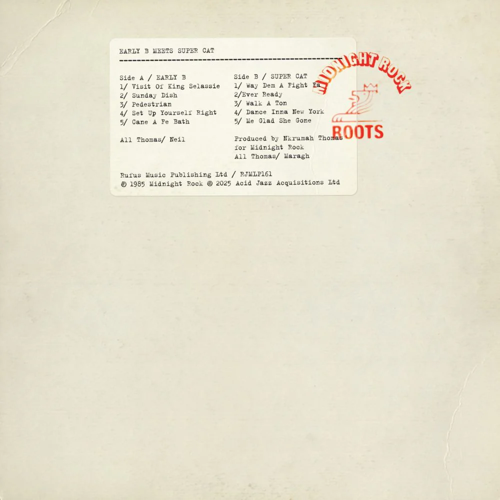 Early B & Super Cat Early B Meets Super Cat Vinyl LP 2025