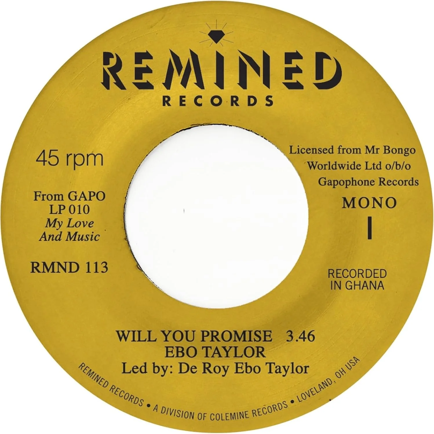 Ebo Taylor Will You Promise / Maye Omama Indies 7" Vinyl Single 2026