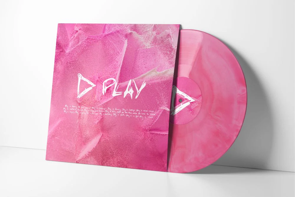 Ed Sheeran Play Vinyl LP Indies White & Pink Marble Colour 2025